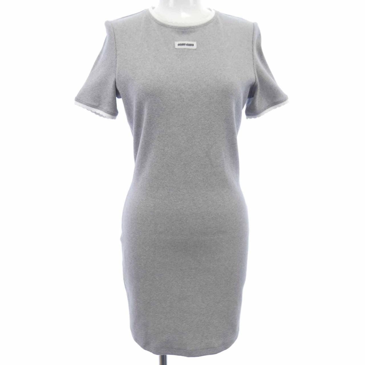 ミュウミュウ MIU MIU コットン ミニドレス MJA846 S232 12HM カットワンピース