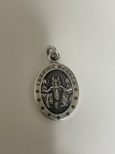 Chrome Hearts Angel Medal Oval Pendant Top "Silver"