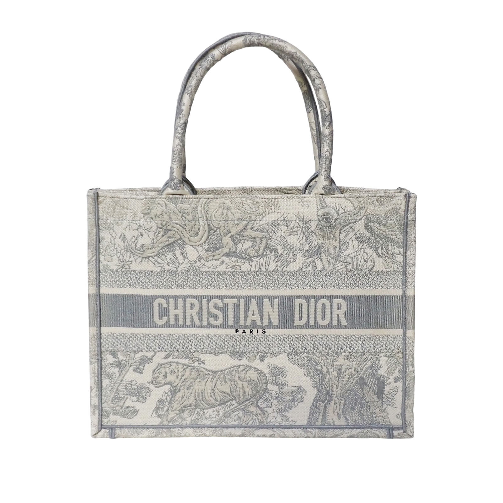 DIOR ディオール  BookTote ブックトート ミディアム トワル ドゥ ジュイ エンブロイダリー  M1296ZTDT_M20I  ホワイト  ホワイト  レディース トートバッグ