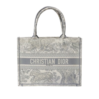 DIOR ディオール BookTote ブックトート ミディアム トワル ドゥ ジュイ エンブロイダリー M1296ZTDT_M20I ホワイト ホワイト レディース トートバッグ