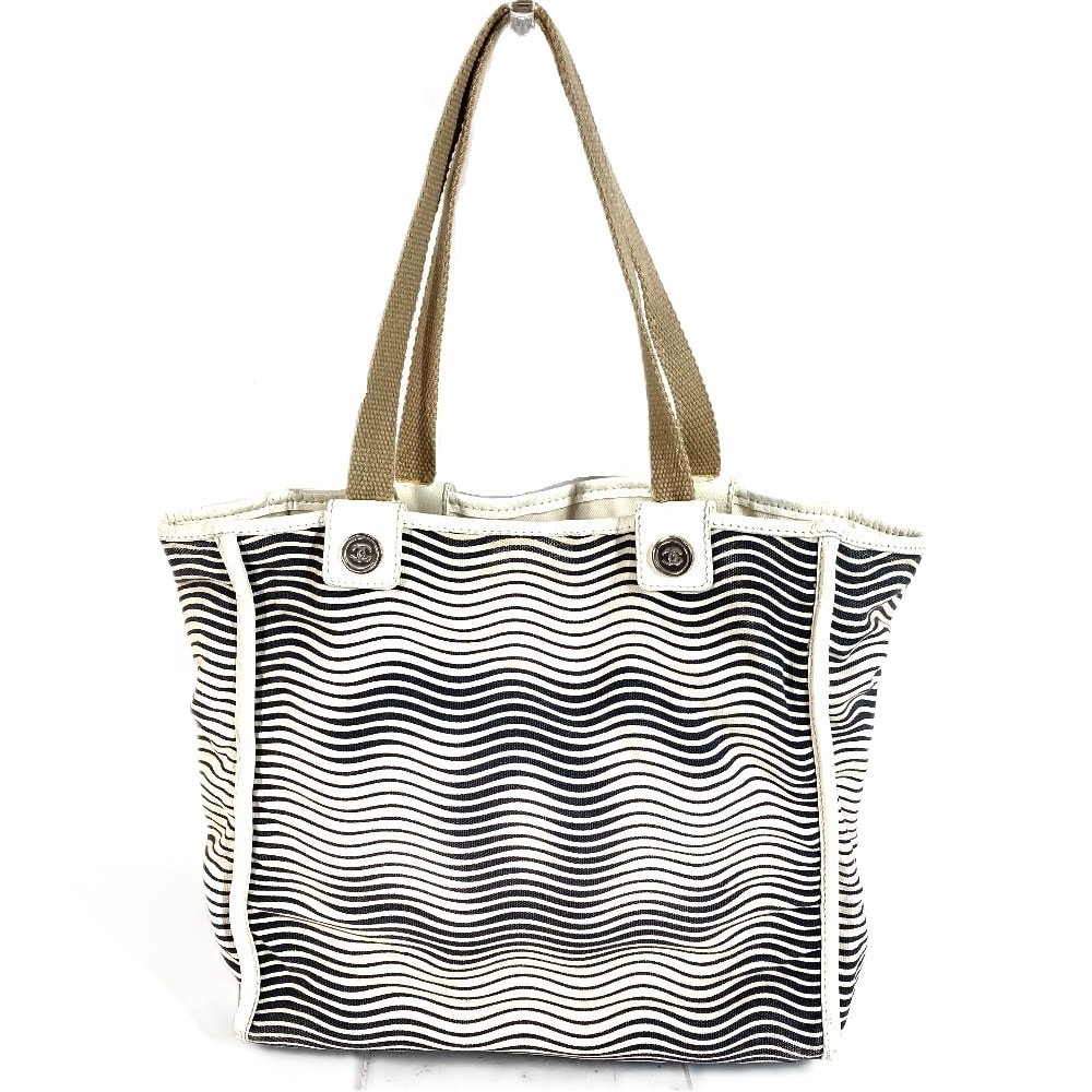シャネル CHANEL マジック CC ココマーク ロゴ マジックCC カバン トートバッグ 肩掛け ショルダーバッグ コットン アイボリー系