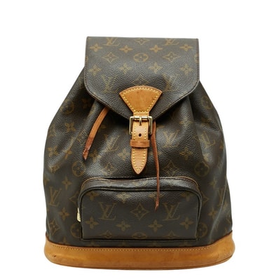 ルイ ヴィトン モノグラム モンスリ MM リュック デイパック バックパック M51136 ブラウン PVC レザー レディース LOUIS VUITTON 【中古】