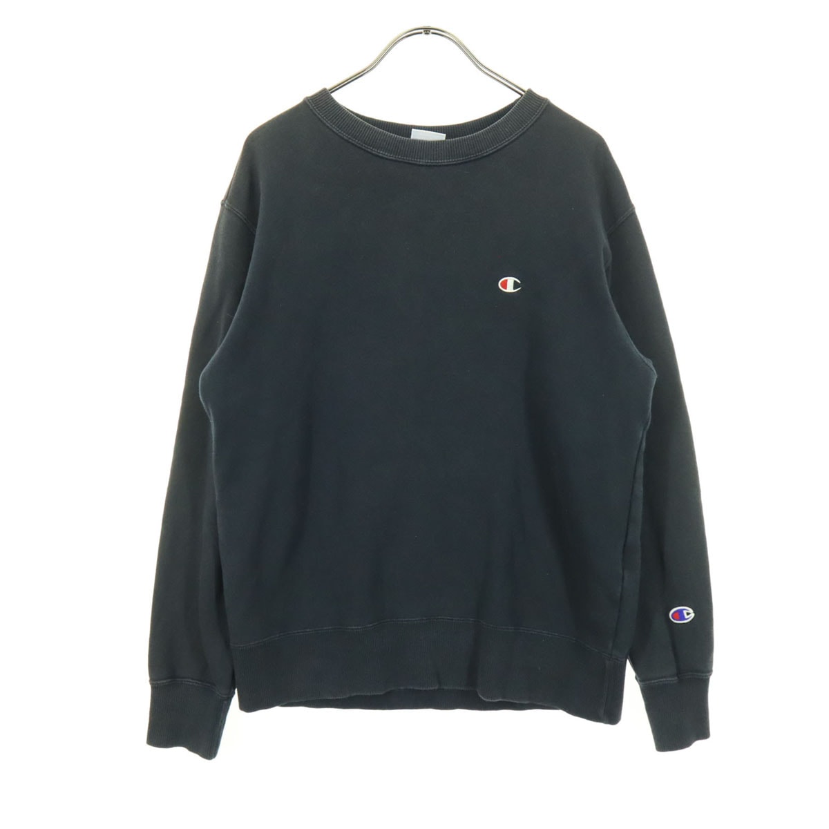 Champion チャンピオン ワンポイントロゴ 長袖 トレーナー MEDIUM ブラック スウェット