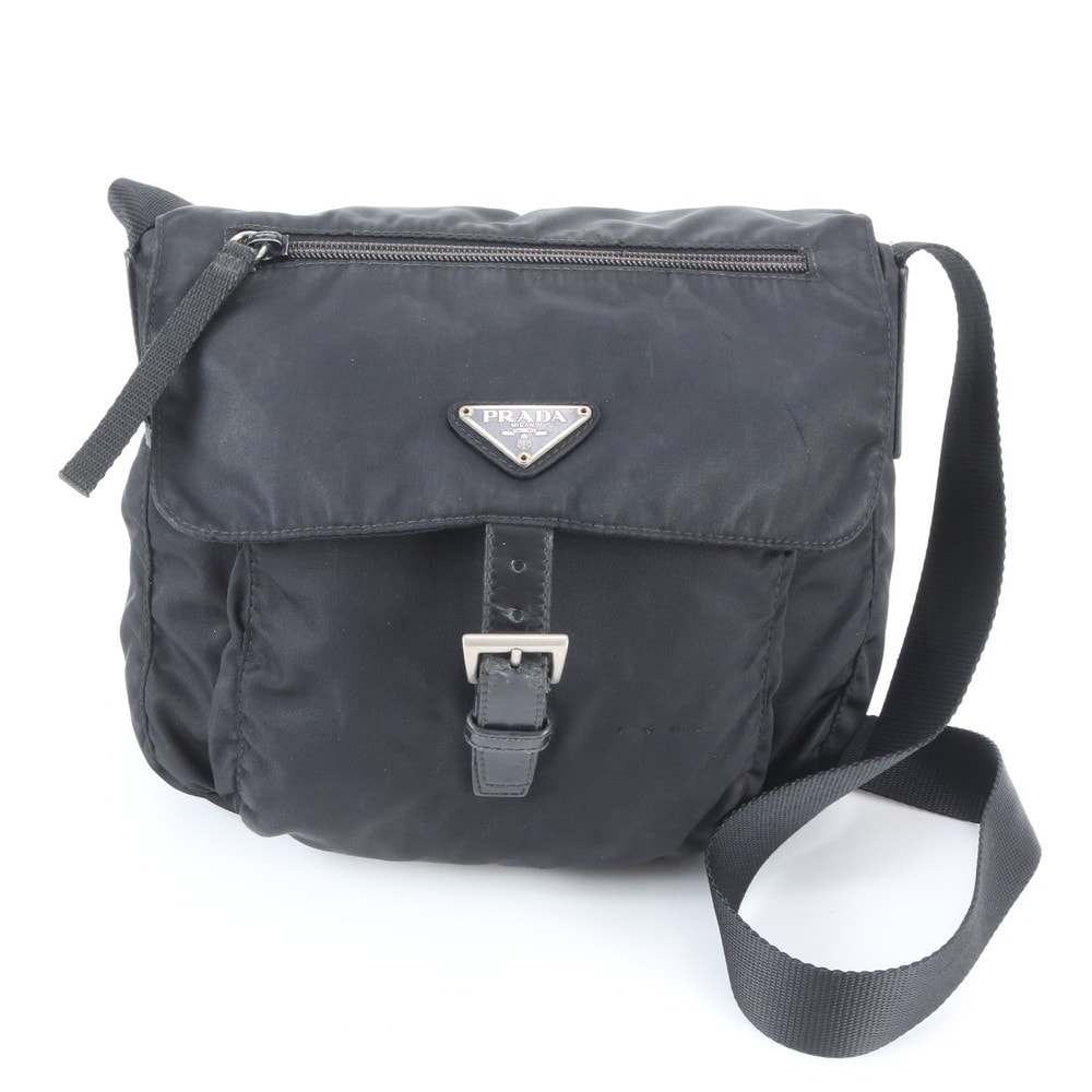 ■美品 プラダ テスート ナイロントライアングルロゴショルダーバッグ