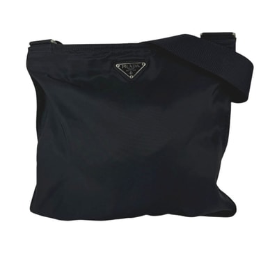 プラダ PRADA ショルダーバッグ ナイロン ブラック ユニセックス【中古】 z11020