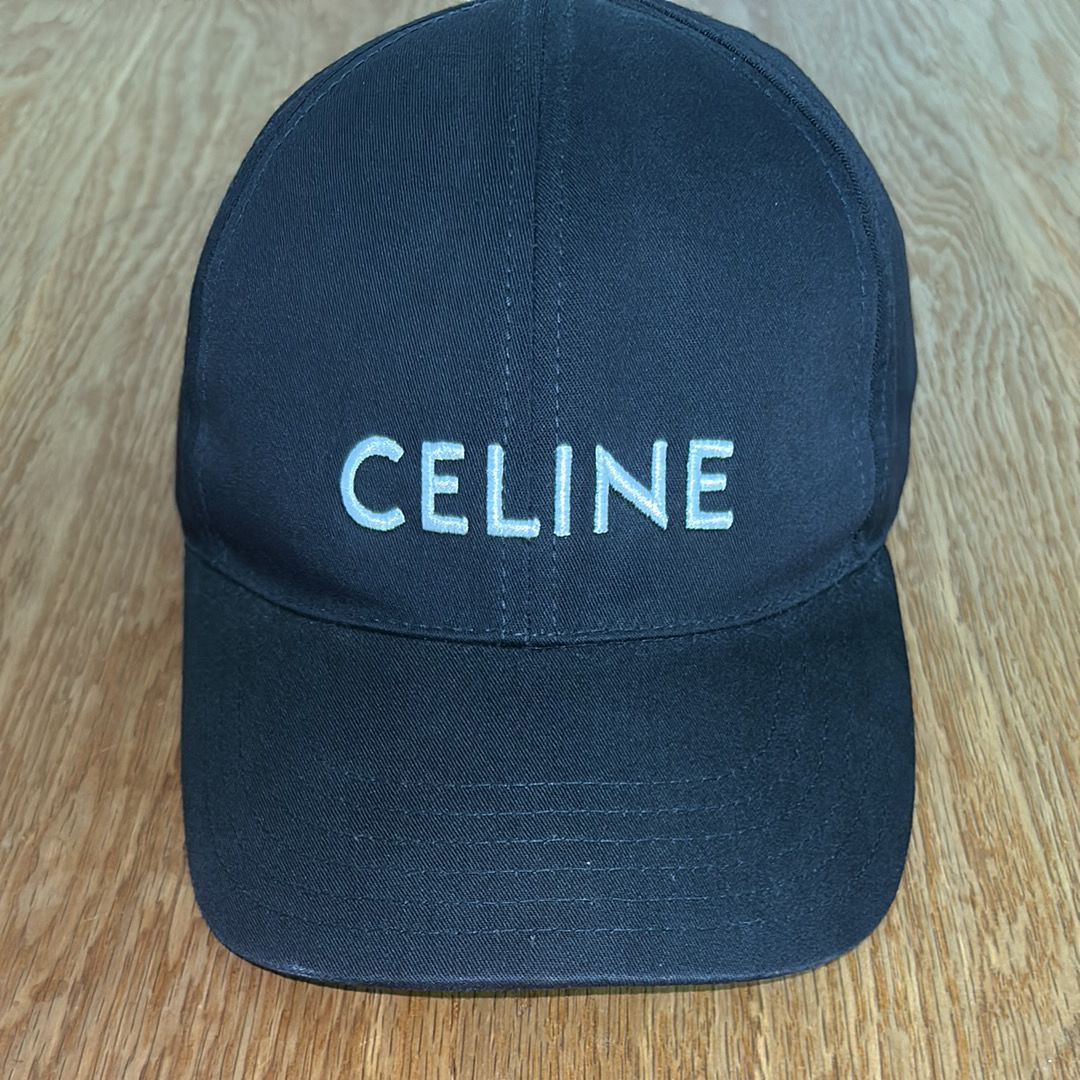 CELINE Baseball Cap In Cotton "Black"