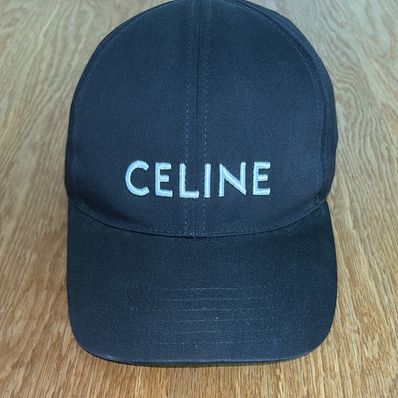 CELINE Baseball Cap In Cotton "Black"