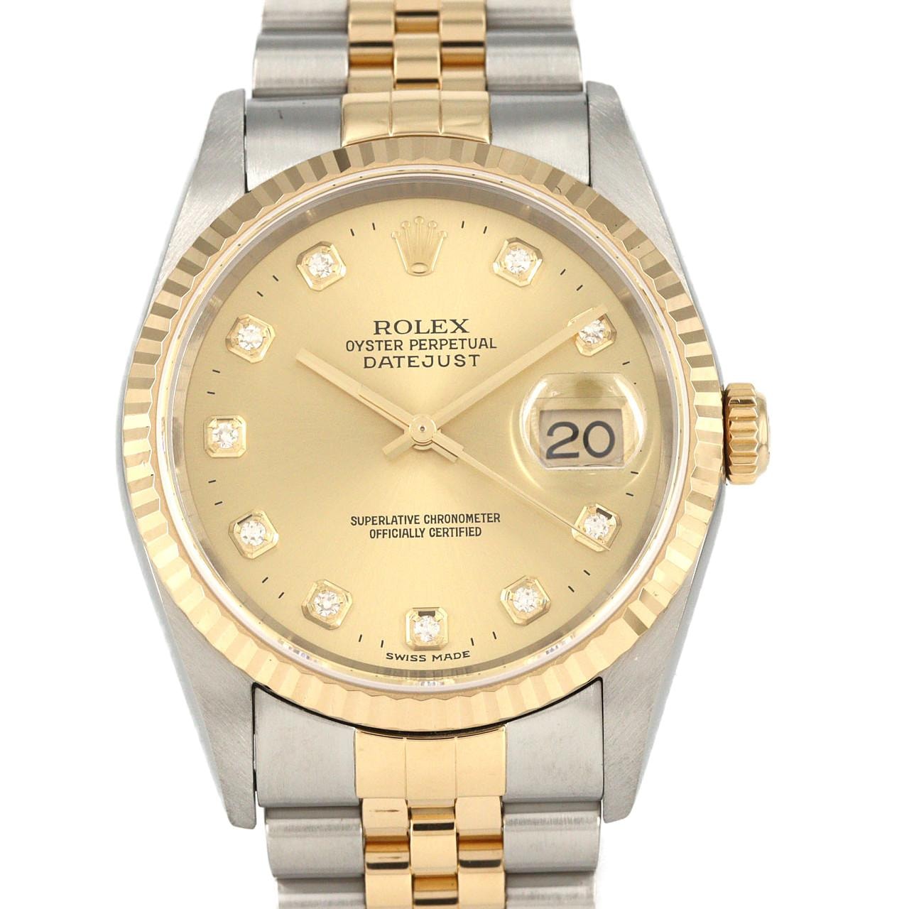 ロレックス デイトジャスト 16233G SSxYG 自動巻 K番