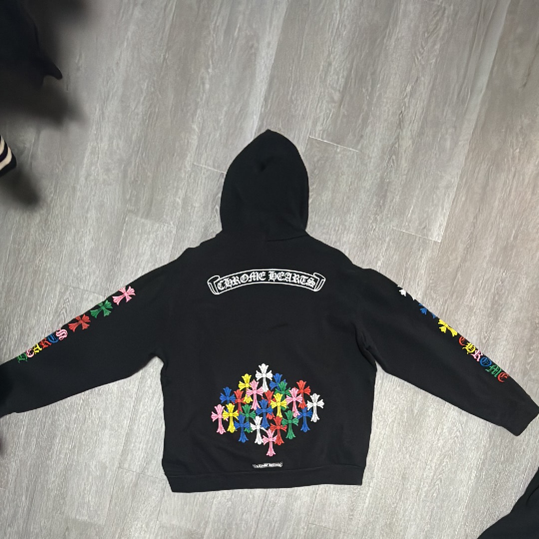 Chrome Hearts Multicolor Pullover Hoodie "Black"