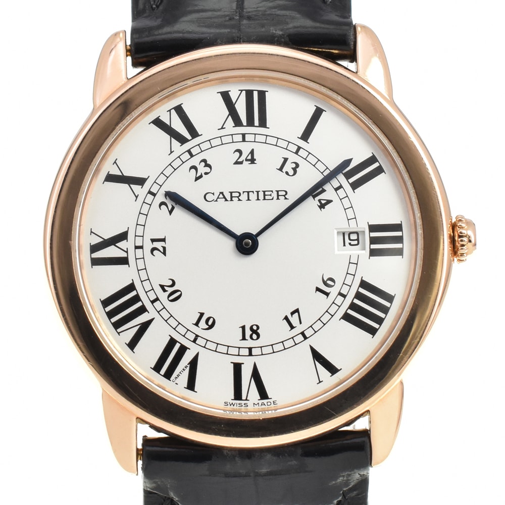 カルティエ CARTIER W6701008 ロンド ソロ ドゥ カルティエ LM シルバー クォーツ メンズ 内箱付き 腕時計 Q#146484