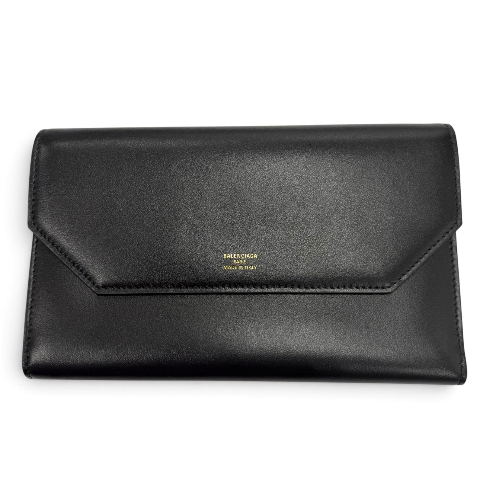 極美品 バレンシアガ 長財布 エンベロープ ブラック メンズ 743220