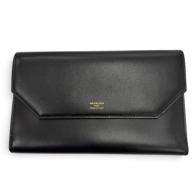 極美品 バレンシアガ 長財布 エンベロープ ブラック メンズ 743220