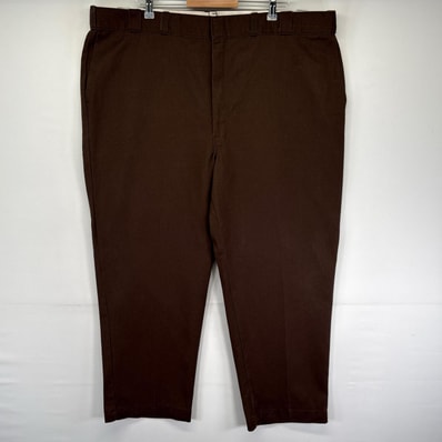 古着 80's/80年代 ヴィンテージ ディッキーズ Dickies USA製 パンツ ワークパンツ チビタグ 大きいサイズ w48 L30 ブラウン系 メンズ