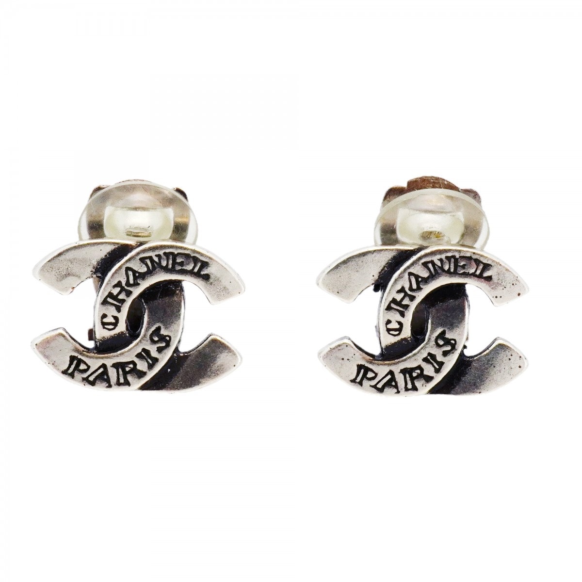 ★最終価格【6jcb0781】シャネル イヤリング ヴィンテージ ココマーク メタル シルバー【中古】レディース