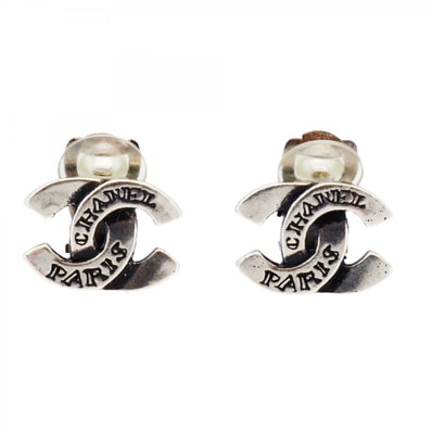 ★最終価格【6jcb0781】シャネル イヤリング ヴィンテージ ココマーク メタル シルバー【中古】レディース