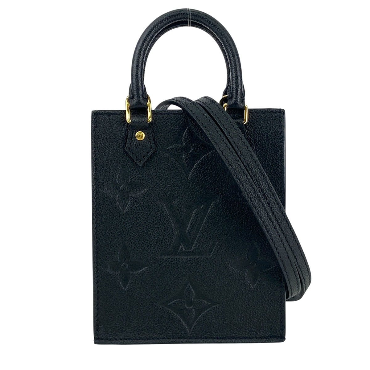 LOUIS VUITTON ルイ・ヴィトン プティット サックプラ ハンドバッグ 2WAY バッグ ショルダーバッグ M81417 モノグラムアンプラント ブラック ノワール  レディース【中古】