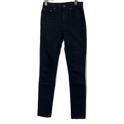 サンローランパリ 614478 YS500 ブラック スキニーデニムパンツ 25