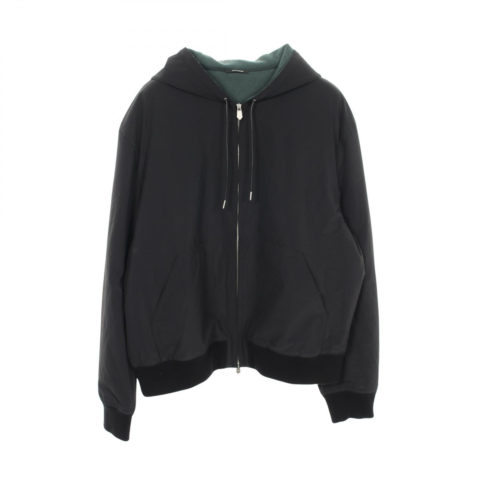 エルメス HERMES フード付きジャケット ブルゾン 衣料品 アウター ナイロン メンズ ブラック系 【中古】