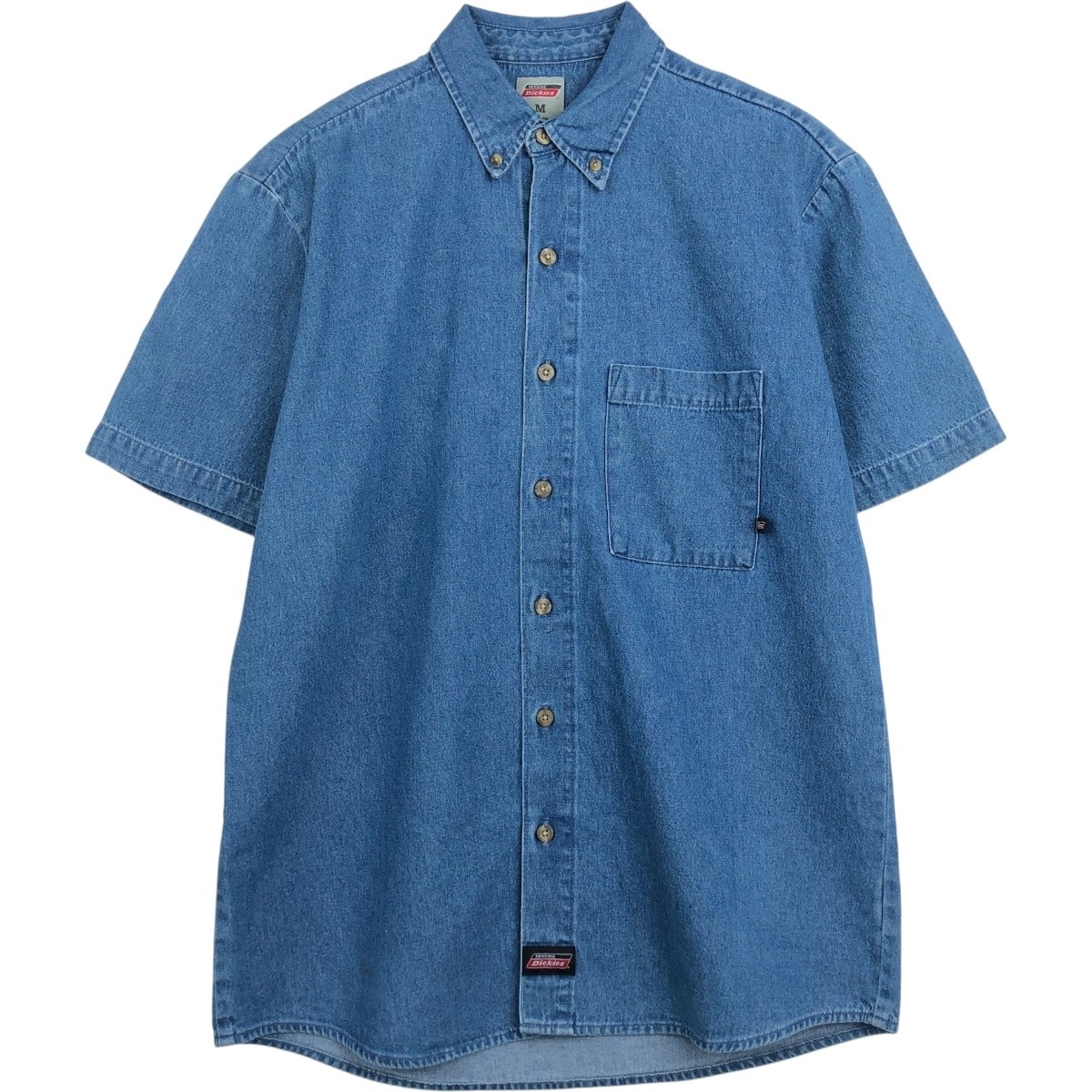 古着 ディッキーズ Dickies 半袖 デニムシャツ メンズM相当/eaa670058