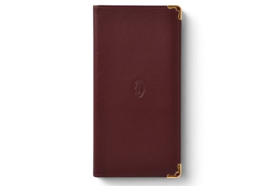 カルティエ 財布/札入れ メンズ Cartier 長財布 型押しレザー マスト ドゥ カルティエ ボルドー【中古】