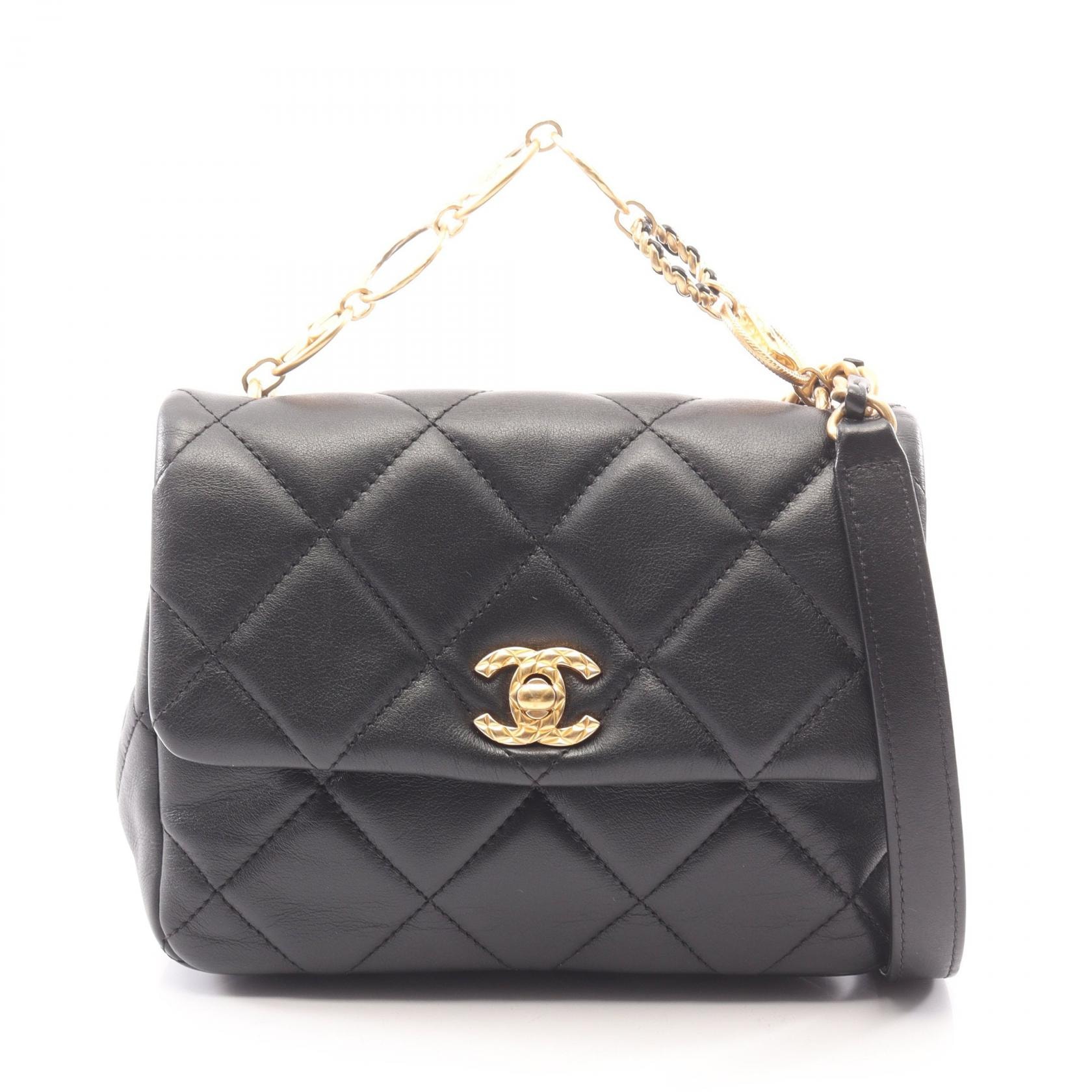 シャネル CHANEL マトラッセ 2WAY ショルダーバッグ バッグ ラムスキン(羊革) レディース ブラック系 AS4274 【中古】