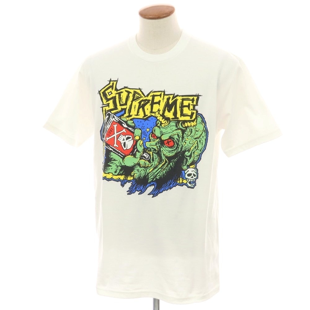 【中古】シュプリーム Supreme 2025年秋冬 Fuckin Blowout Tee コットン クルーネック 半袖Tシャツ ホワイト【サイズM】【メンズ】