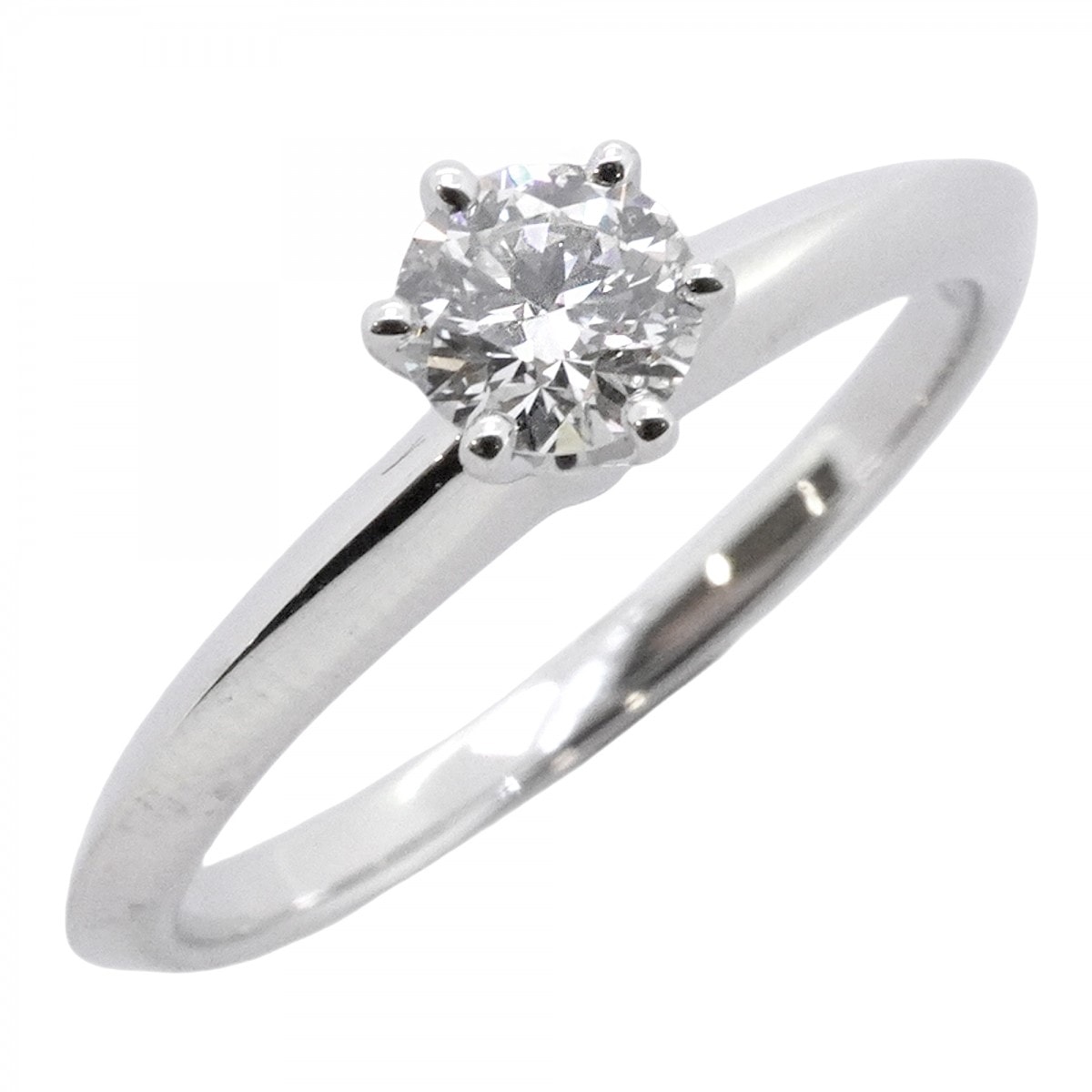 【6jdb0422-08】ティファニー リング ソリティア 1PD Pt950 プラチナ ダイヤモンド 0.30ct 11号【中古】レディース