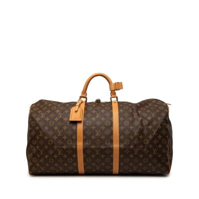 ルイ ヴィトン モノグラム キーポル60 ボストンバッグ トラベルバッグ M41422 ブラウン PVC レザー レディース LOUIS VUITTON 中古