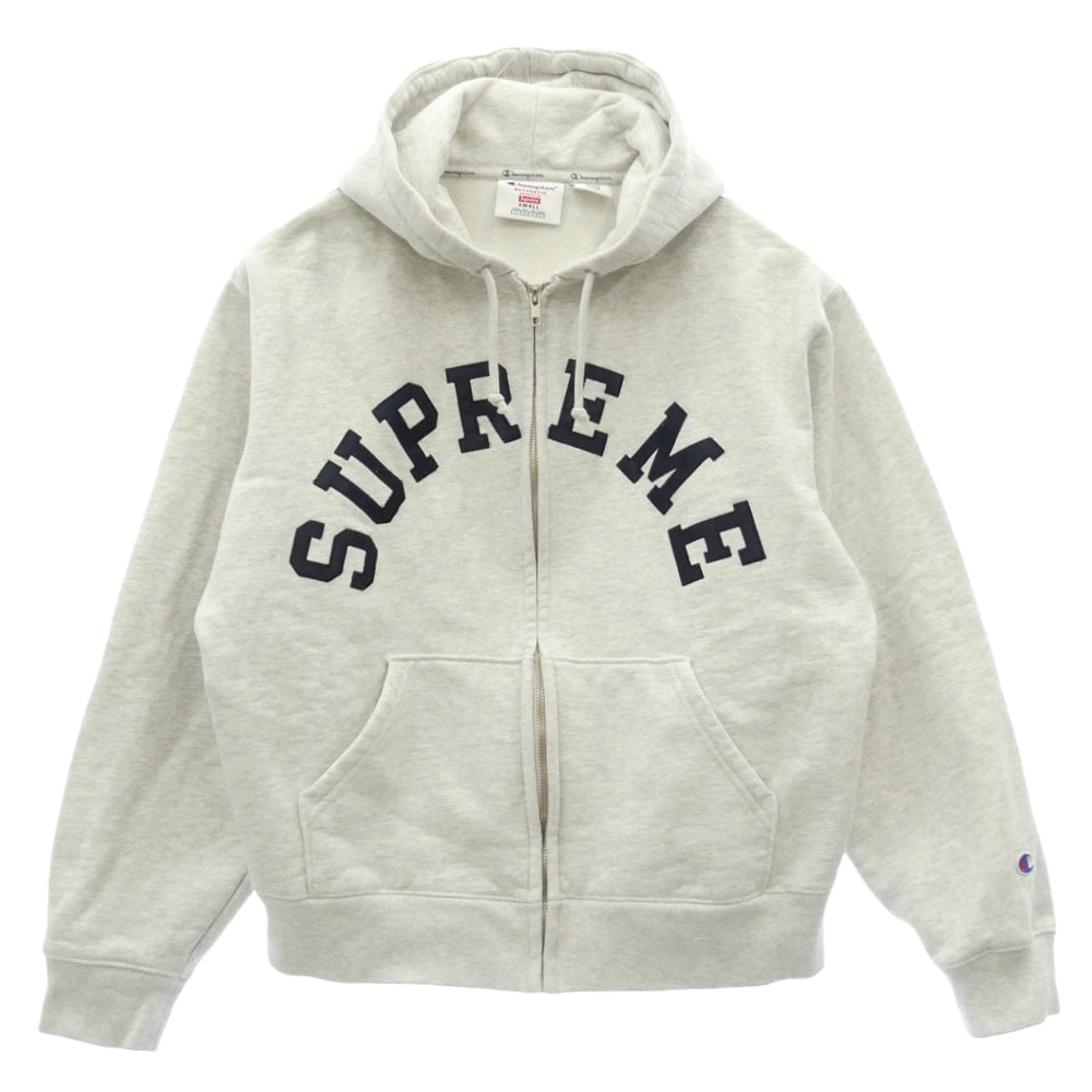 Supreme シュプリーム パーカー 24SS × Chmpion Zip Up Hooded Sweatshirt ジップアップ フーデッド スウェットシャツ パーカー フーディー ホワイト系 S【中古】