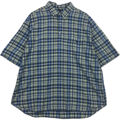 古着 ラルフローレン Ralph Lauren PURCELL マドラスチェック 半袖 ボタンダウン チェックシャツ メンズXXL相当/eaa637727