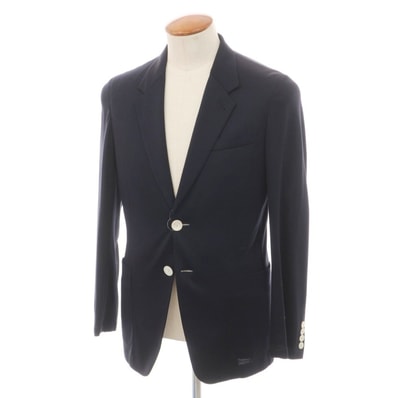 【中古】ポールスミスコレクション PAUL SMITH COLLECTION コットン ジャージー 2B カジュアルジャケット ダークネイビー【サイズM】【メンズ】