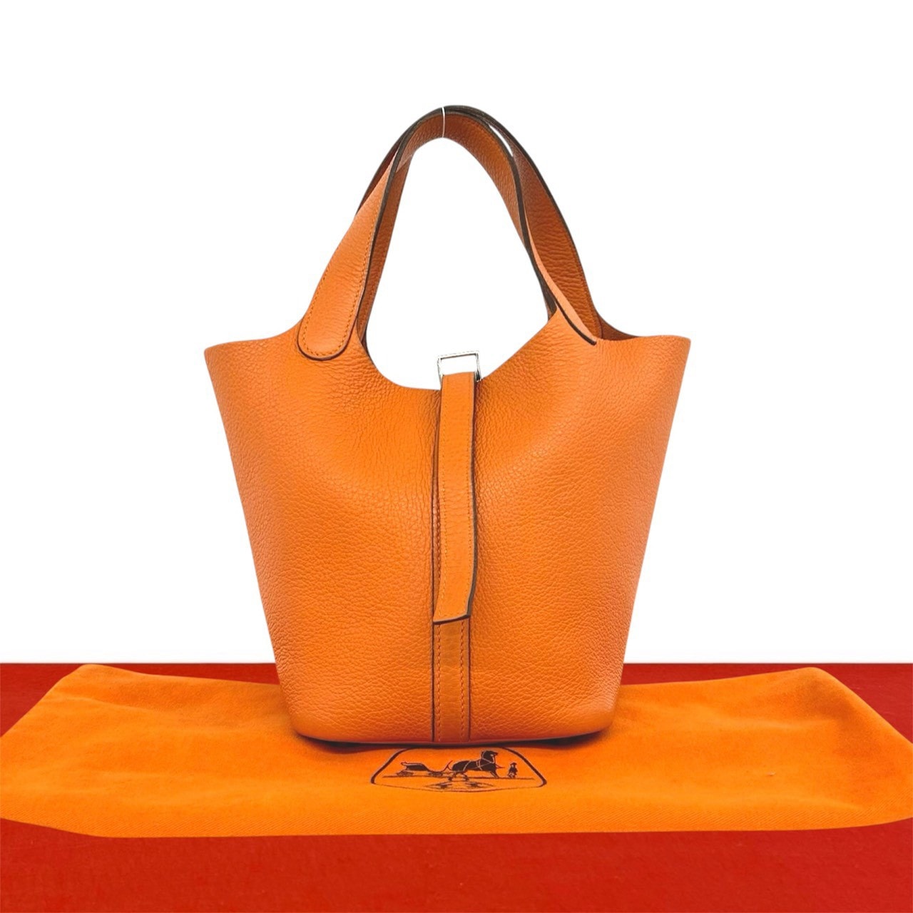 HERMES エルメス ピコタン PM トリヨンクレマンス ハンドバッグ オレンジ
02345