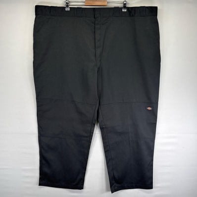 古着 ディッキーズ Dickies パンツ 大きいサイズ ルーズフィット ワンポイント ワークパンツ ジッパーフライ w54 L30 グレー系 メンズ