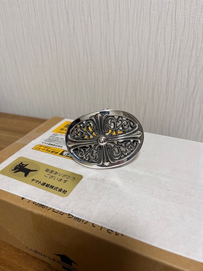 Chrome Hearts Classic Oval Cross Buckle Plane Black Leather 1.5 Horseshoe Rivet Belt Set "Black"