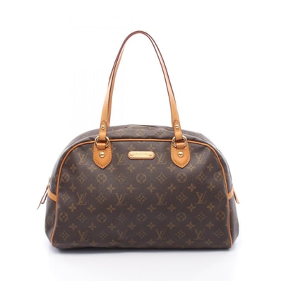 ルイ・ヴィトン LOUIS VUITTON モントルグイユGM ショルダーバッグ バッグ PVCコーティングキャンバス レザー モノグラム レディース ブラウン系 M95566 【中古】