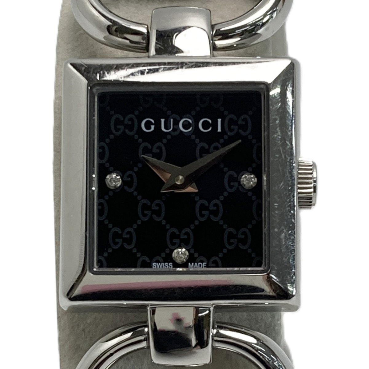 GUCCI グッチ トルナヴォーニ 3Pダイヤ 120 ブラック クォーツ レディース 腕時計