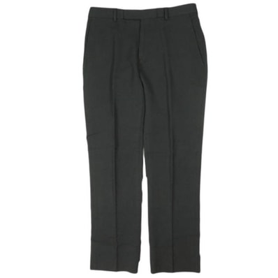 RALPH LAUREN BLACK LABEL ラルフローレンブラックレーベル イタリア製 ウールギャバジン サイドアジャスターノープリーツスラックス 4855396BLJP 30 BLACK パンツ ボトムス g26837