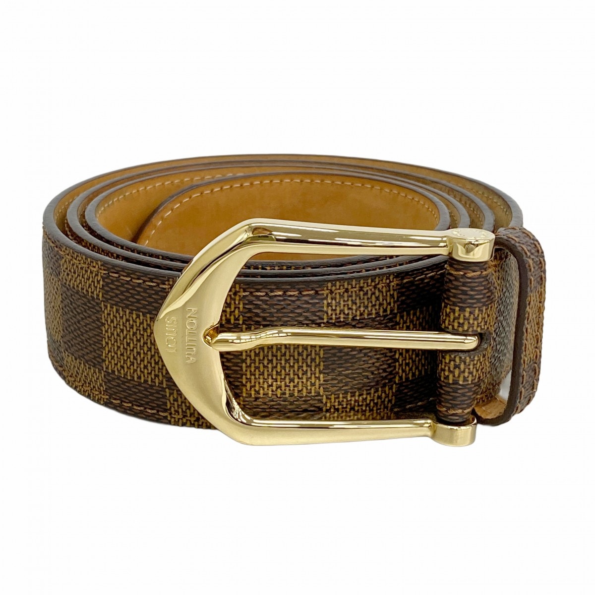 ★最終価格★SALE【6cd5007】ルイヴィトン ベルト ダミエ サンチュールリヴェテッド M6835 エベヌ【中古】メンズ レディース ユニセックス