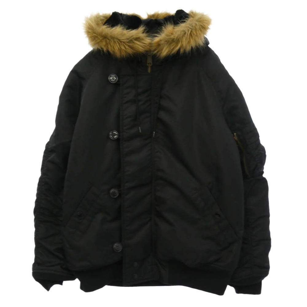 Supreme シュプリーム 14AW Flight Satin N-2B Parka ミリタリー フライト フーデット ジャケット ブラック系 M【中古】