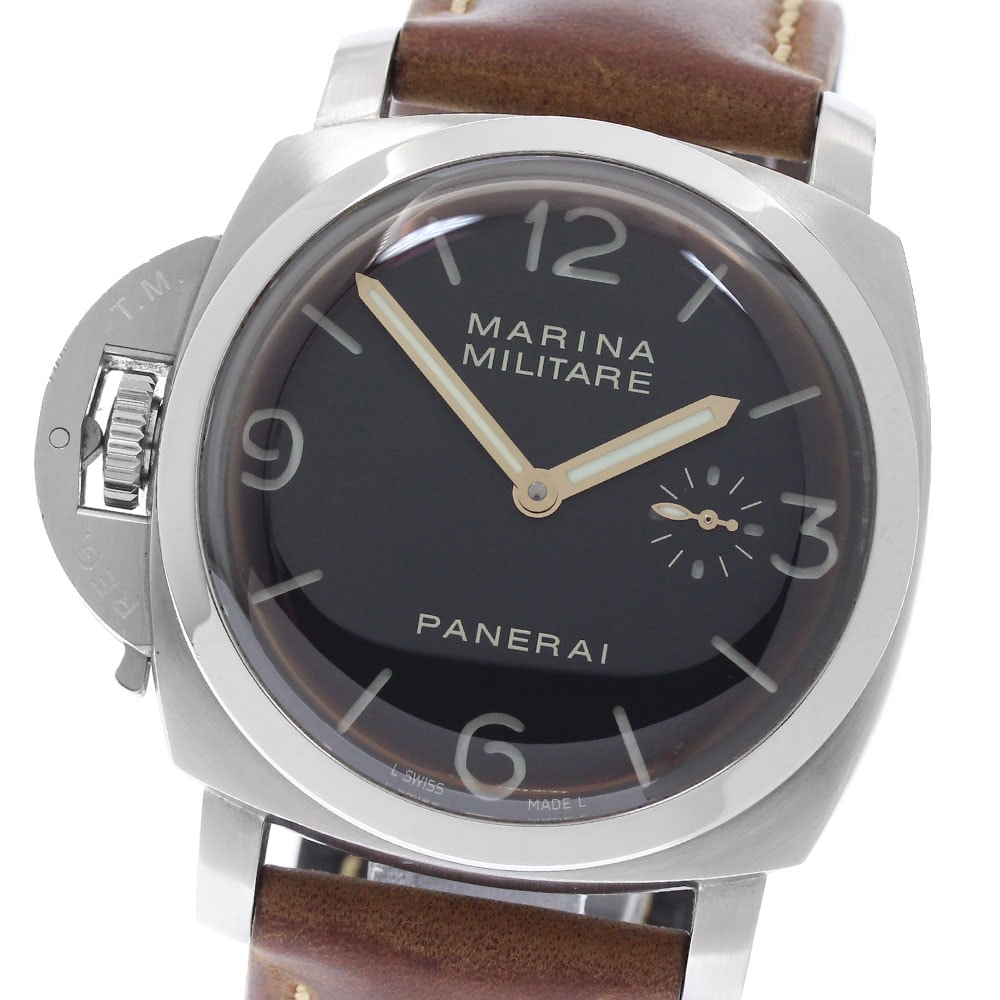 パネライ ルミノール マリーナ ミリターレ レフトハンド メンズ 【中古】