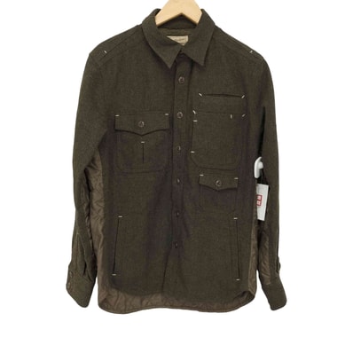 キルティング切替ウールワークシャツ【1143158838275】