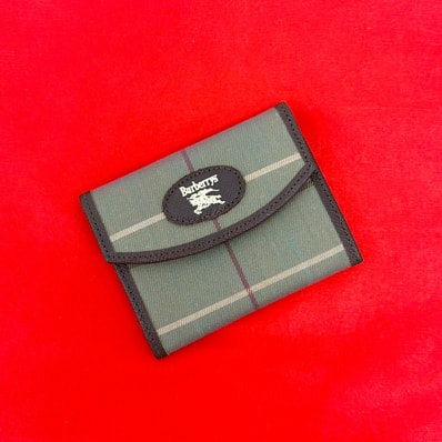 BURBERRY バーバリー シャドーホース ロゴ ノバチェック 柄 キャンバス レザー コインケース カーキ
97847