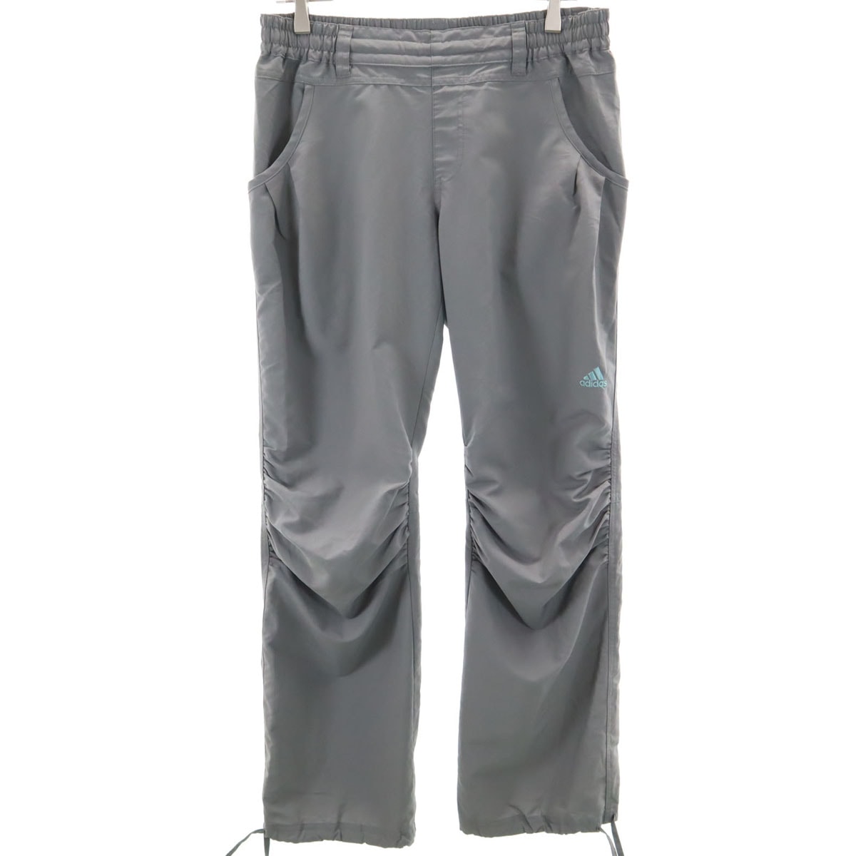 adidas アディダス フレアパンツ L グレー