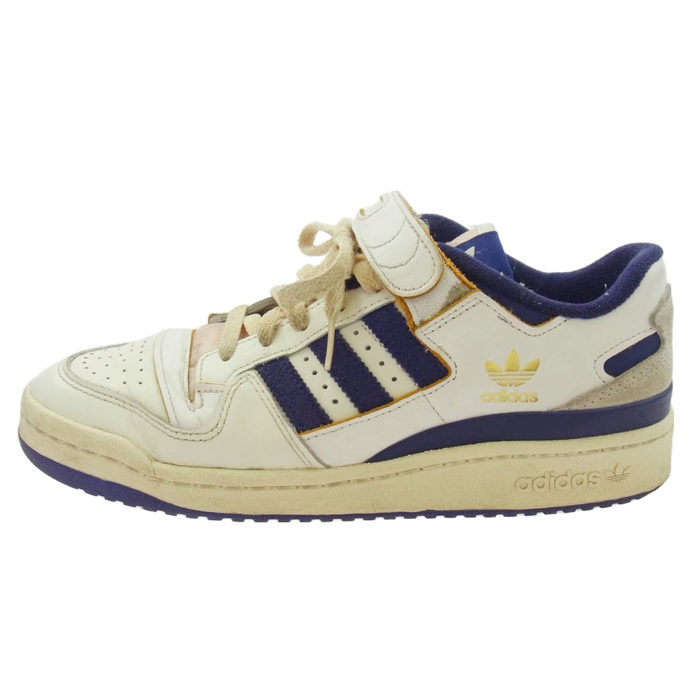 adidas アディダス スニーカー GW2009 FORUM 84 LOW OFF WHITE COLLEGE PURPLE CREAM WHITE フォーラム84 ローカット スニーカー ホワイト系 パープル系 26cm【中古】
