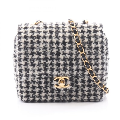 シャネル CHANEL マトラッセ 千鳥格子 ショルダーバッグ バッグ ファブリック レディース ブラック系 / ホワイト系 AS3648 【中古】