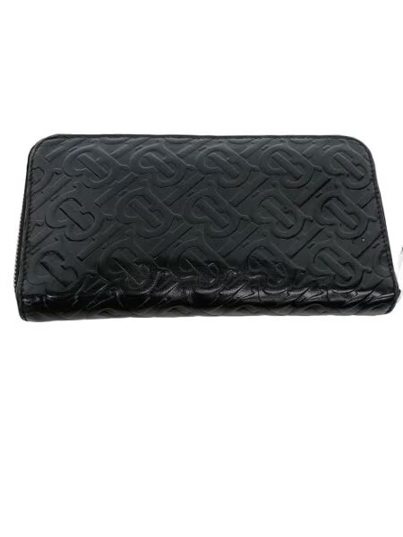Burberry Monogram Leather Ziparound Wallet "Black"