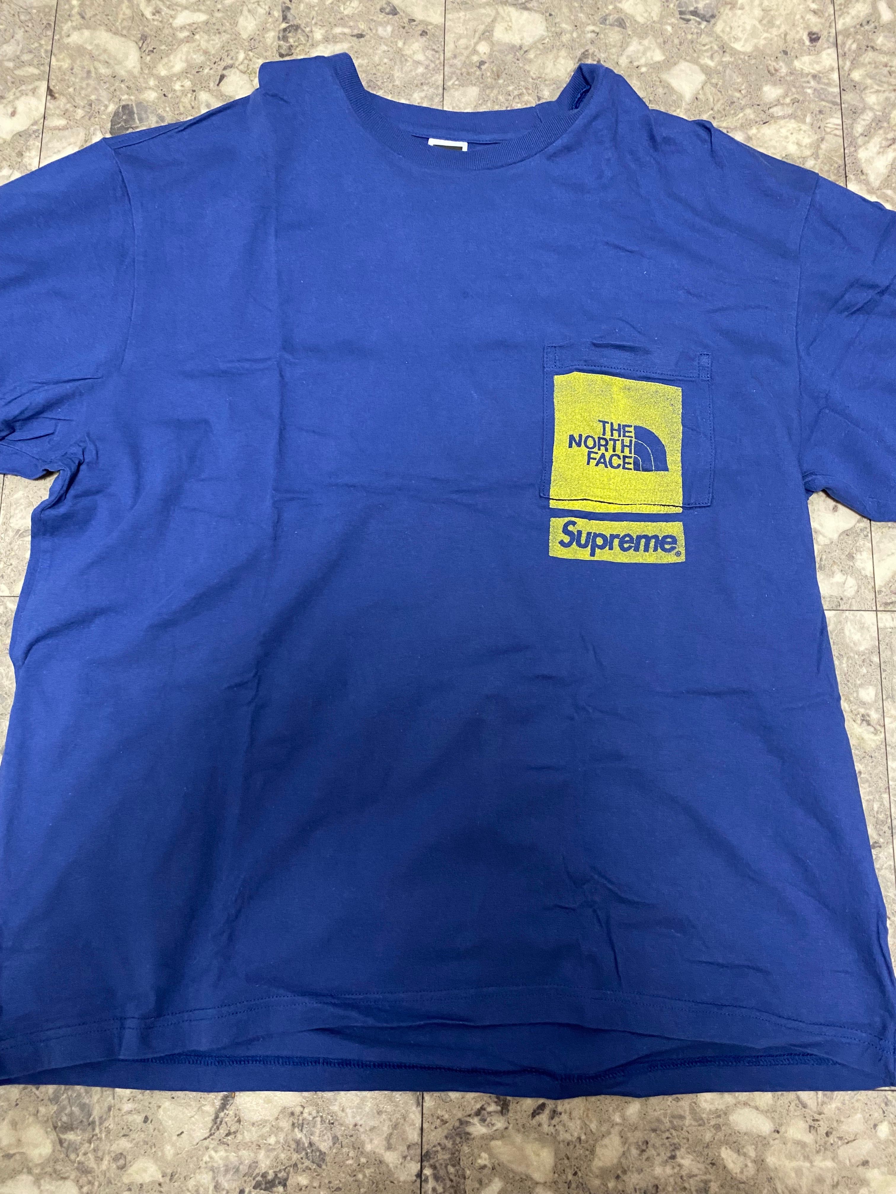 Supreme x The North Face Printed Pocket Tee "Navy"