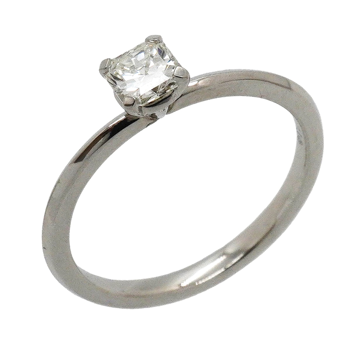 【6jkb0391】ティファニー リング トゥルー/エンゲージメント 1PD Pt950 プラチナ ダイヤモンド 0.26ct 7.5号【中古】レディース