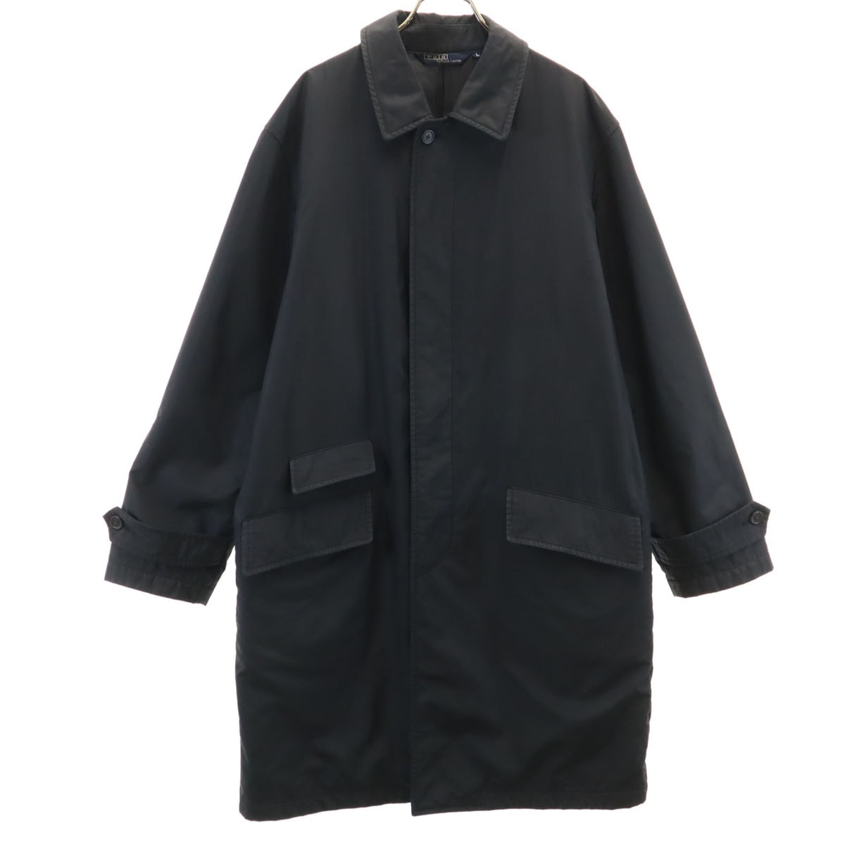 Polo by Ralph Lauren ポロバイラルフローレン 日本製 ステンカラーコート L ブラック