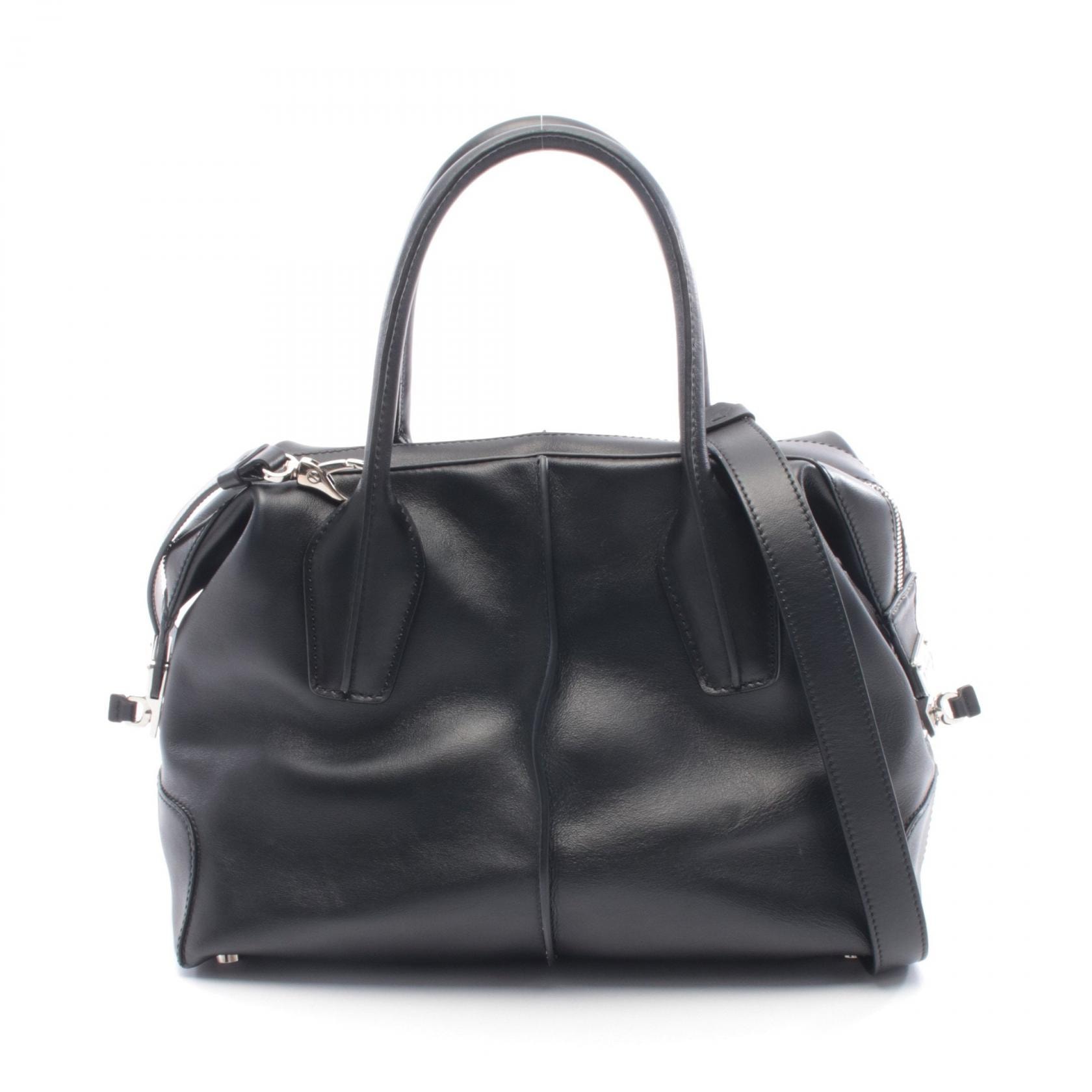 トッズ TOD'S Dスタイリング ハンドバッグ バッグ レザー レディース ブラック系 【中古】